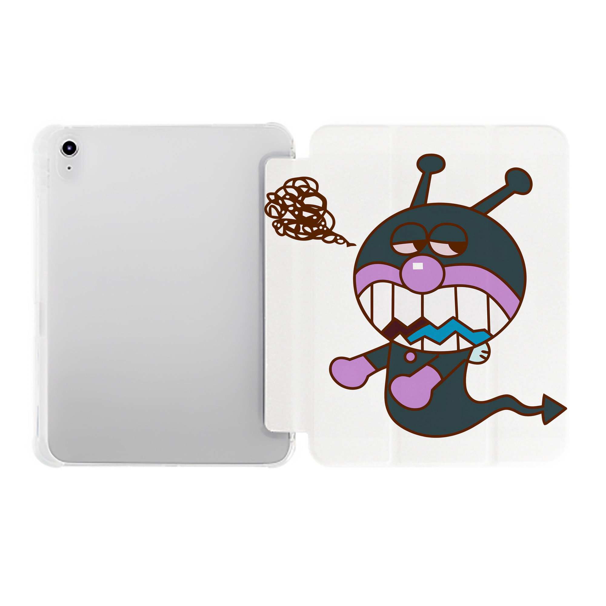（画像用） アンパンマン Anpanman IPad ケース ペン収納付き 三つ折りスタンド PUレザー×シリコン 対応機種9.5/10.5/10.9インチ